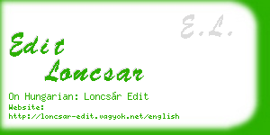 edit loncsar business card